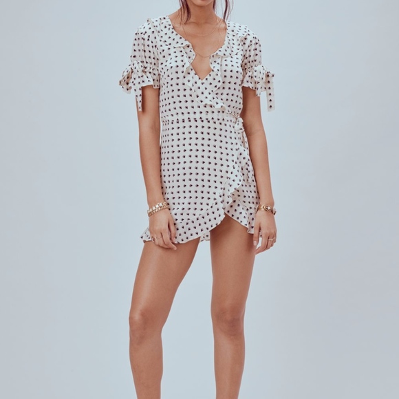 For Love and Lemons Sweetheart Wrap Mini Dress - Picture 1 of 3